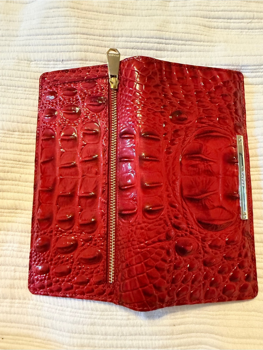 Brahmin Red Croc-Embossed Ady Wallet - Picture 13 of 13